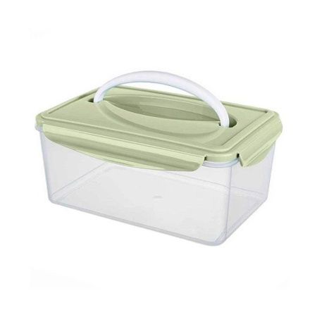 Контейнер пищевой 2,5л 235*168*105мм пластик СВЧ SMART LOCK герметичный зеленый (11)