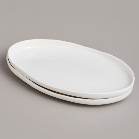 Блюдо набор 2пр 23,5*14*3см фарфор FASHION овальные (24)