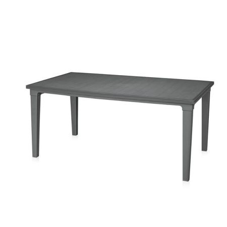 Стол Palermo прямоугольный пластик 1645*930*740мм графитовый (1)