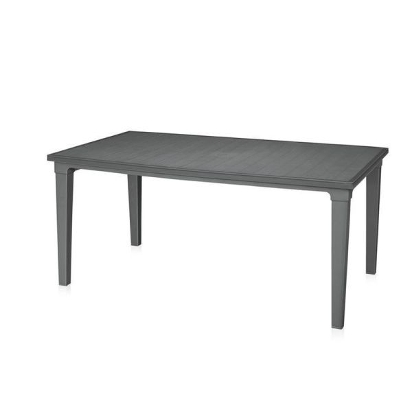 Стол Palermo прямоугольный пластик 1645*930*740мм графитовый (1)