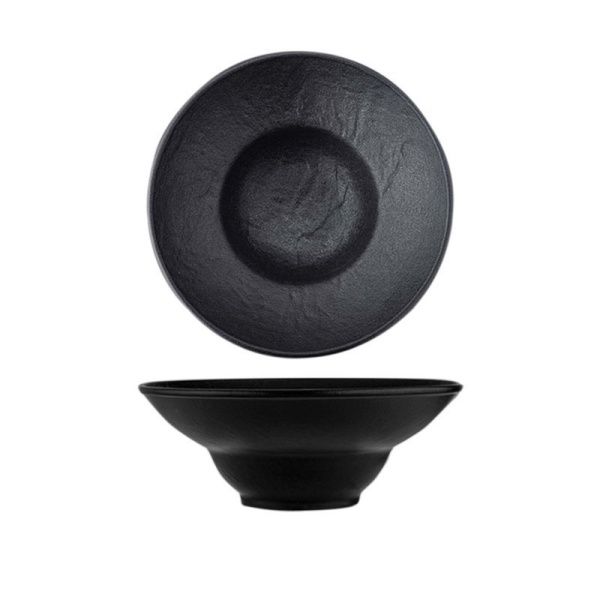 Тарелка глубокая 25,5см фарфор Slatestone черный WL-661114/A (2/12)