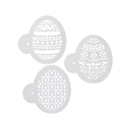 Трафарет для декорации выпечки 3шт пластик Пасхальный VL80-284 (12/144)