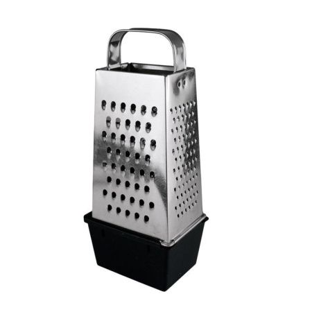 Терка 4 гранная 11*8,5*27см белая жесть с контейнером 450мл К01.002.01 (30)