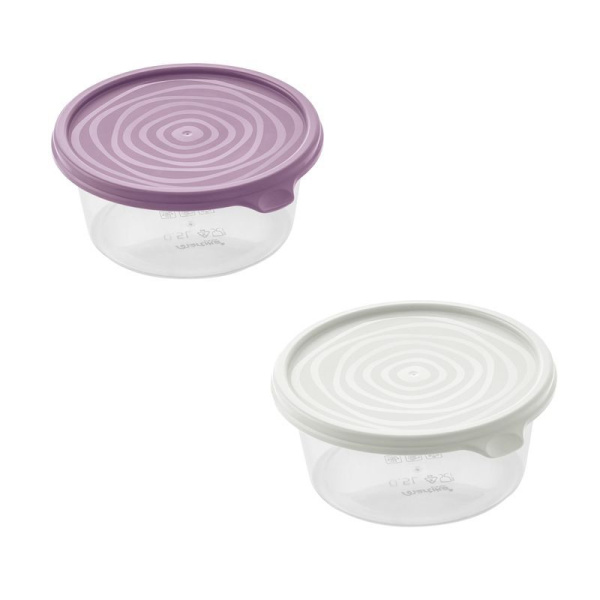 Контейнер пищевой 1л пластик САЛЬВАРЕ колор (22)