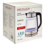 Чайник электрический 1,7л стекло 2200Вт DELTA LUX DE-1024 черный (6)