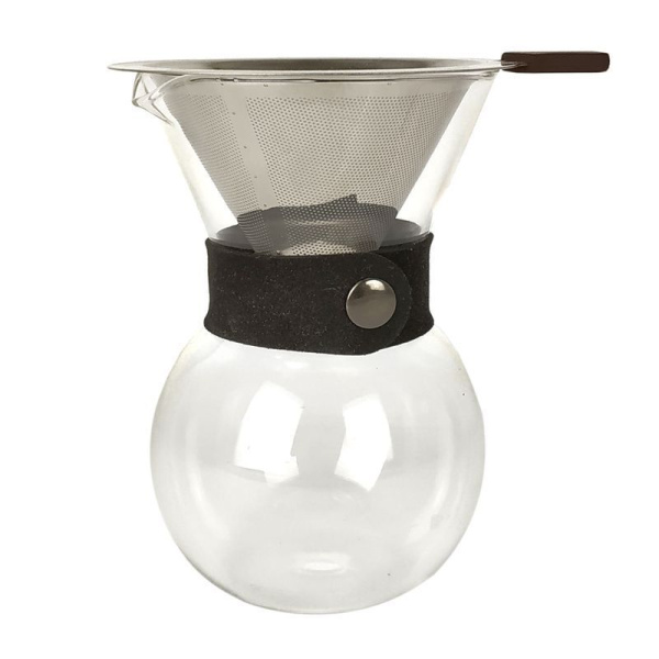 Кофеварка ручная капельная (кемекс) 9*13см стекло f-901a-black/JC-10872 (80)