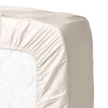 Простыня на резинке 200*200 сатин кремовый