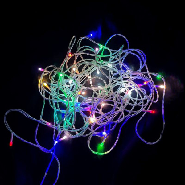 Гирлянда эл. 10м 100LED разноцветный плоская вилка 110В JC-15348 (100)