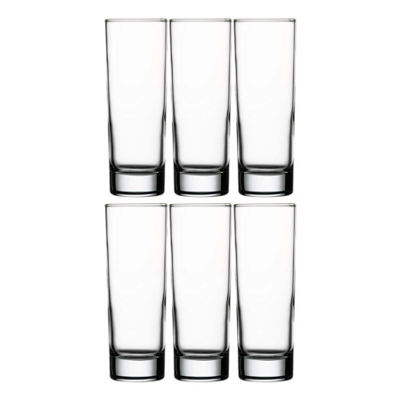 Стаканы набор 6шт 210мл 13,5*5см стекло САЙД высокие (8)