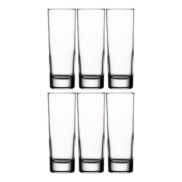 Стаканы набор 6шт 210мл 13,5*5см стекло САЙД высокие (8)