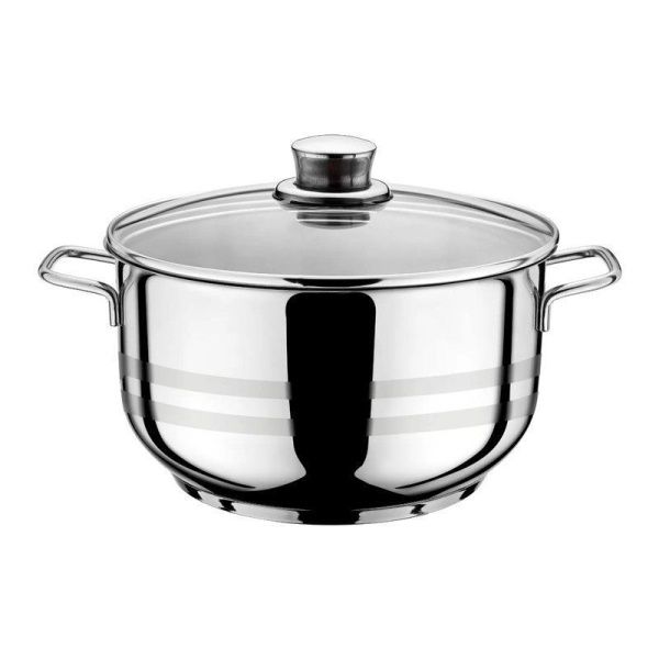 Кастрюля 3,9л нерж.сталь ВЕГА стекл.крышка 22см h11см арт.43020-22-0 (4)