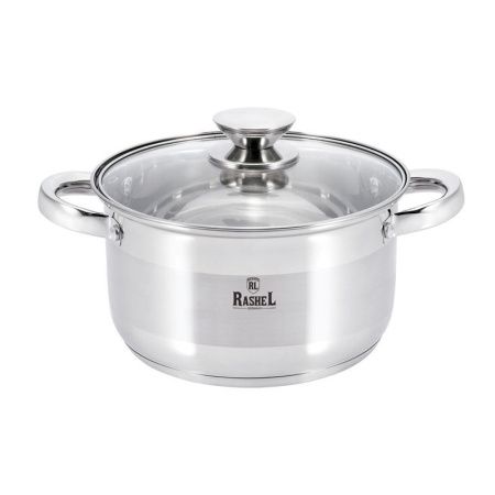 Кастрюля 7,6л нерж.сталь БЕРТА со стекл.крышкой 26*15см (4)