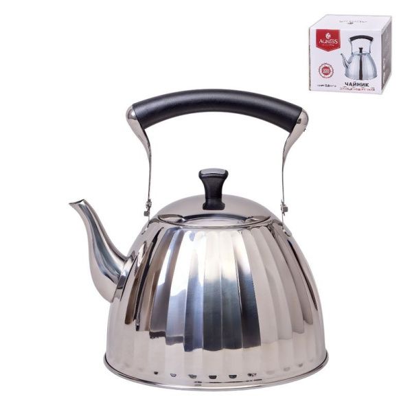 Чайник 3л нерж.сталь подвиж.ручка, стальной, капс.дно, индукция (6)