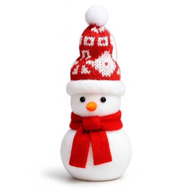 Игрушка новогодняя на елку СНЕГОВИК 11*5*4 пенопласт ZR35-12428/JC-16932 (720)