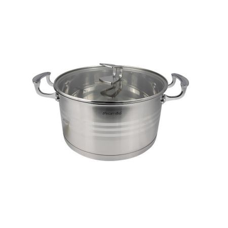 Кастрюля 3,1л нерж.сталь со стекл.крышкой 20см арт. 5855 (6)