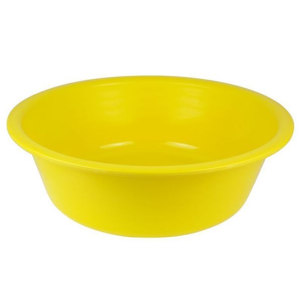 Таз 15л пластик желтый ударопрочный (мягкий) круглый (15)