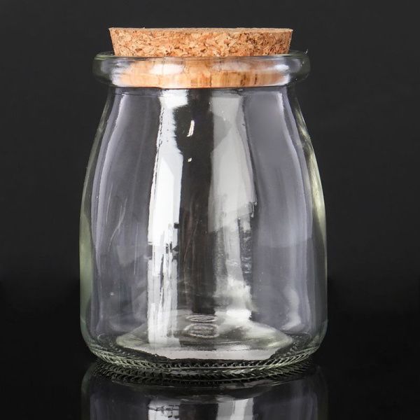 Банка для специй 200мл стекло с бамбук.пробкой B-200 (105)