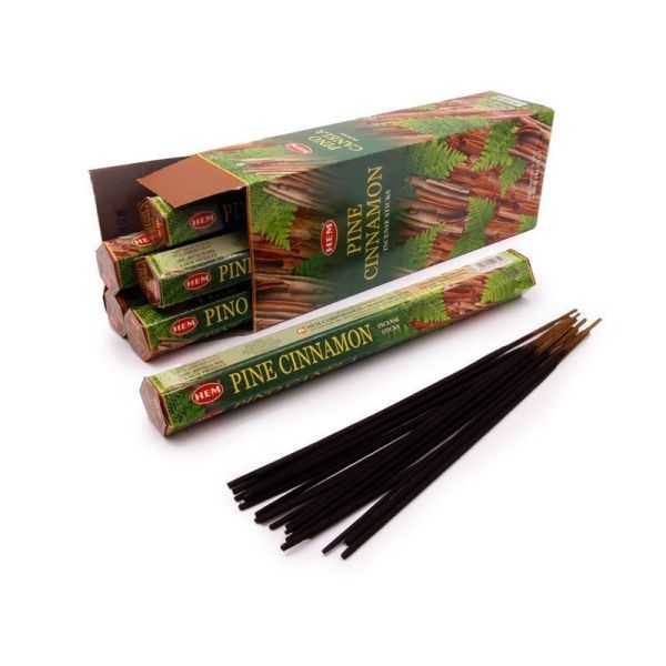Благовония шестигранник 20 палочек HEM Pine Cinnamon Сосна Корица 186PiC (6)
