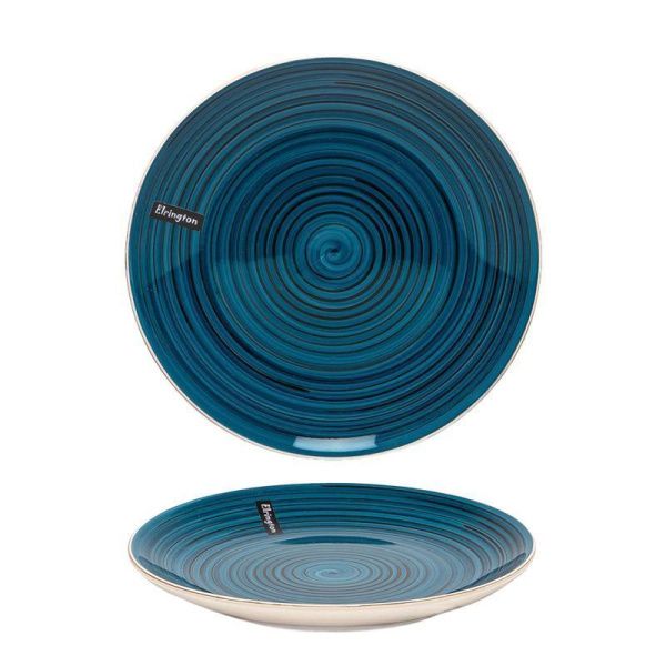 Тарелка мелкая 19см керамика Аэрография ВЕЧЕРНИЙ БРИЗ десертная (6/48)