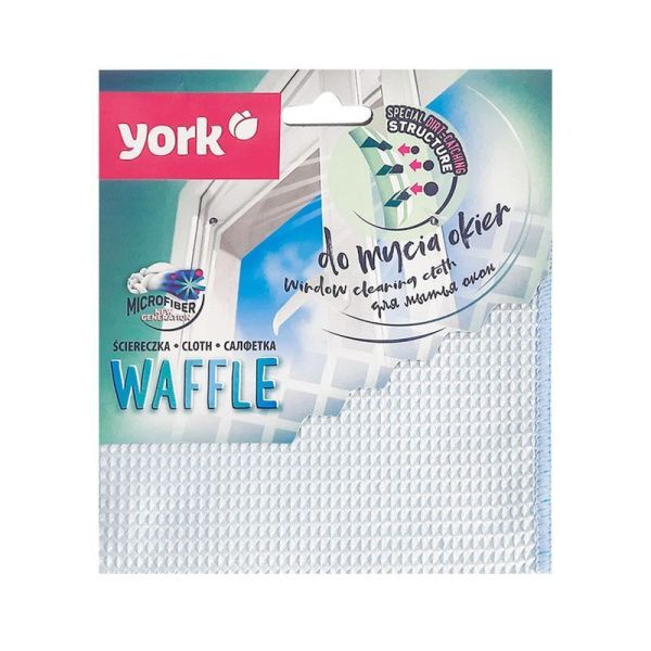 Салфетка для окон 35*35см микрофибра вафельная (24)