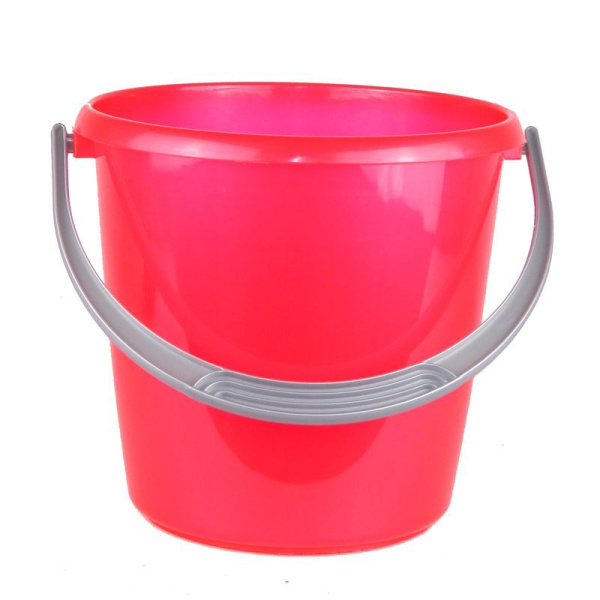 Ведро 5л пластик СОЛО красное перламутровое без крышки С631 (20)