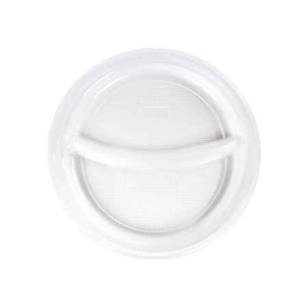 Тарелка одноразовая 2-х секционная 220мм полистирол белая ПП СПГ(1000/20)