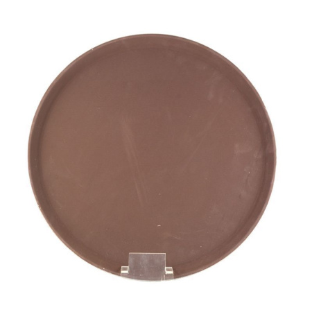Поднос 41см стекловолокно коричневый прорезиненный круглый JC-3773 (25)