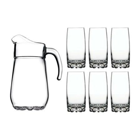 Набор питьевой 7пр стекло СИЛЬВАНА (кувшин 1,35л, стаканы 390мл 6шт) (4)