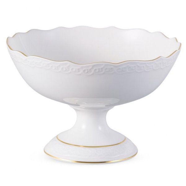 Ваза для фруктов 20см фарфор КРУЖЕВО ПС0009-14 (6)