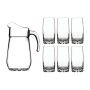Набор питьевой 7пр стекло СИЛЬВАНА (кувшин 1,35л, стаканы 390мл 6шт) (4)
