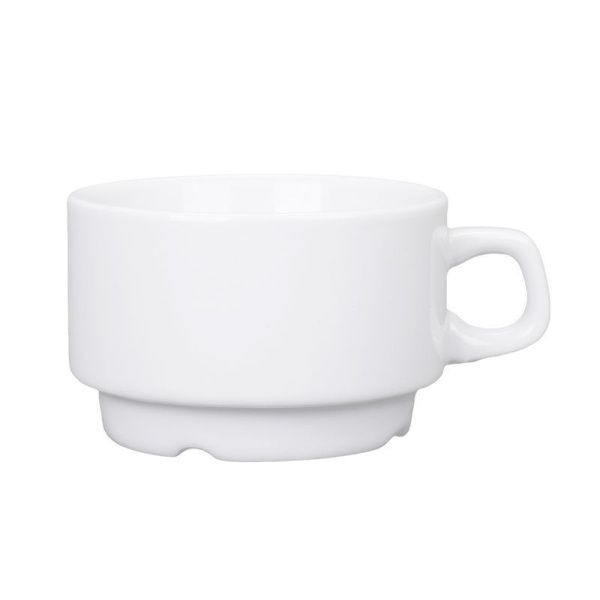 Чашка штабелируемая 250мл фарфор белый (18)