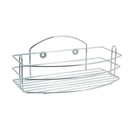 Полка прямая 1 ярусная 255*140*100мм металл краш. хром зеркальный с радиуосм (12) ПУ-пр-035