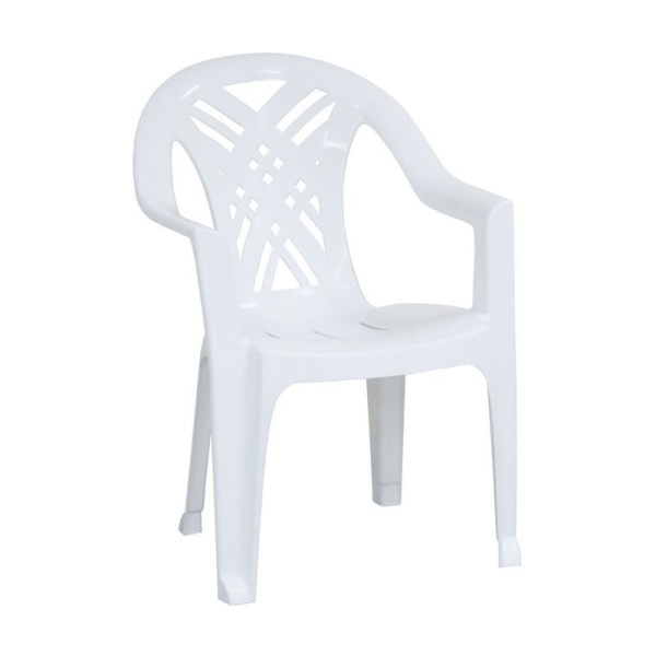 Кресло №6 66*60*84см пластик ПРЕСТИЖ белый max нагрузка до 120кг (1)