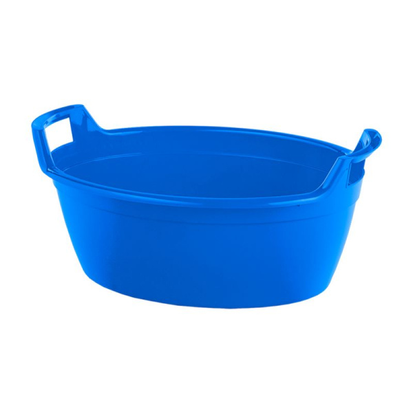 Таз 22л 54,7*41,2*23см пластик БЛЕСК синий овальный (20)