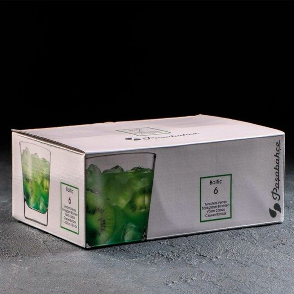 Стаканы для виски набор 6шт 200мл стекло БАЛТИК (8)