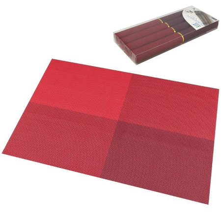 Салфетки сервировочные набор 4шт 30*45см ПВХ в подар.уп JC-9678 (60)