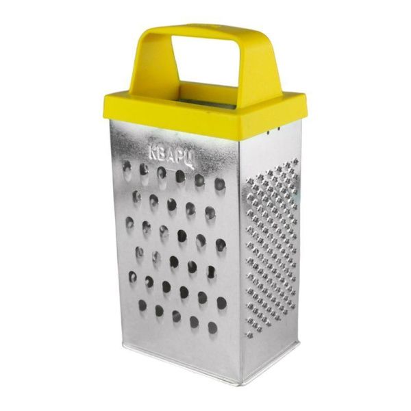 Терка 4 гранная 8,5*6,2*18,2см белая жесть К01.000.09 (48)