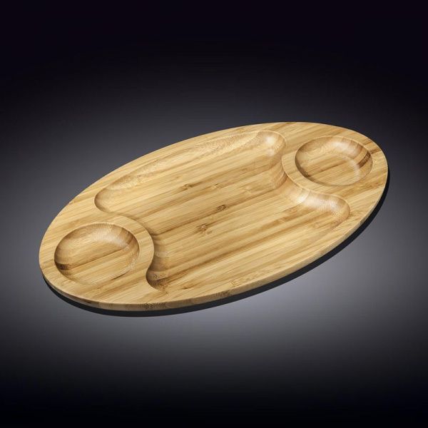 Менажница 3 секции бамбук 40,5*23см WL-771040/A (3/24)