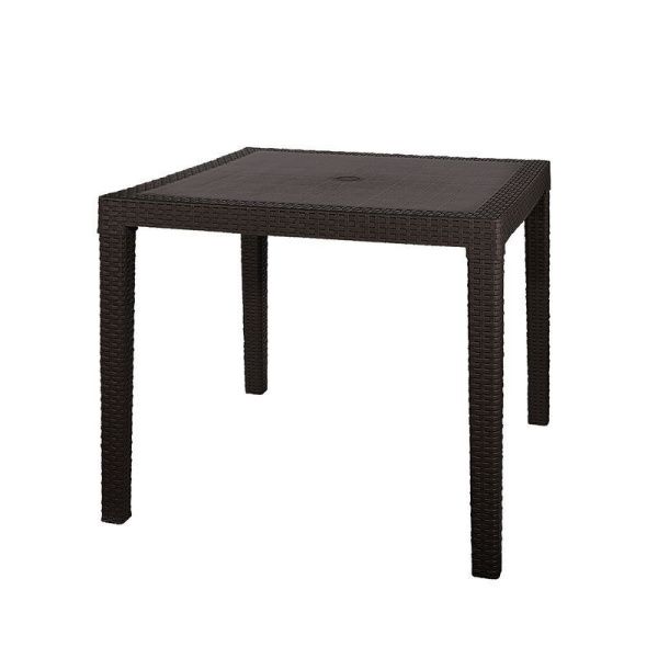 Стол 815*815*750мм пластик Rodos квадратный с декором венге (1)