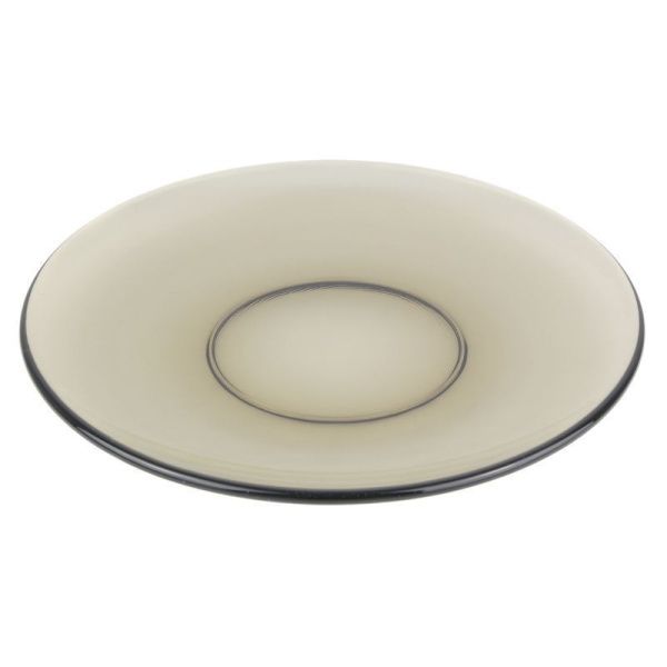 Тарелка мелкая 17см стекло BASILIСO дымка десертная (6)