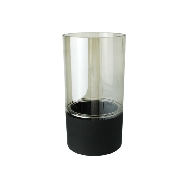 Ваза для цветов 25,5*12 стекло черная 1225Q/JC-15904 (12)