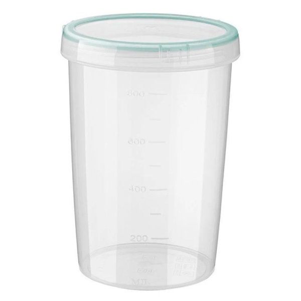 Контейнер пищевой 1л 11*15см пластик ВИНТАЖ с завинчивающейся крышкой (33/18)