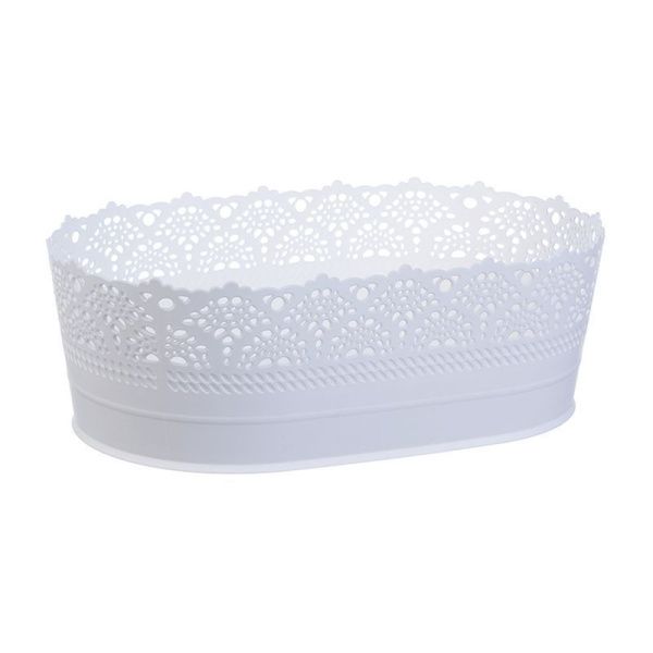 Сухарница 22*14*8см пластик АЖУР Белый (12)