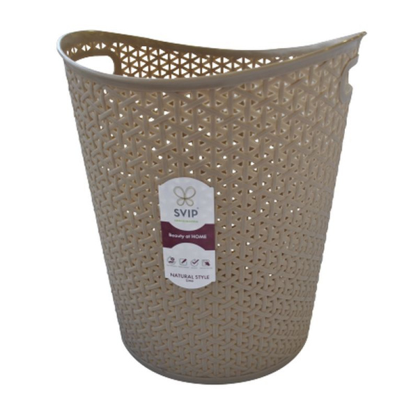 Корзина для бумаг 13л 28,5*27,5*32см пластик Soul кофейный (8)