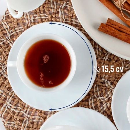 Чайный набор 8пр стеклокерамика ТРИАНОН на 4 персоны 280мл (6)