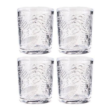 Стаканы набор 4шт 350мл стекло FLORA (12)