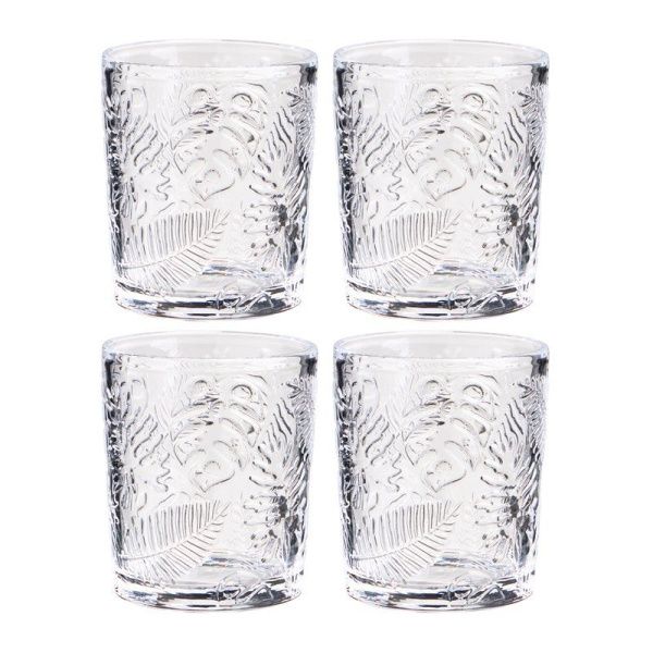 Стаканы набор 4шт 350мл стекло FLORA (12)