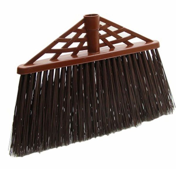 Щетка для пола с длинным ворсом 130мм полипропилен коричневый ротанг (12)
