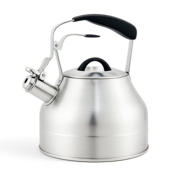Чайник со свистком 3л нерж.сталь мет.подвижная ручка черная НМ55249(12)