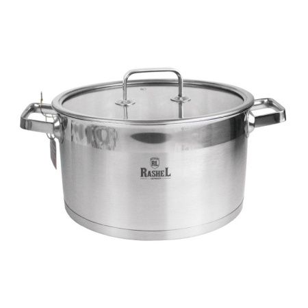 Кастрюля 6л нерж.сталь ВИКТОРИЯ со стекл.крышкой 24*14см R-600w (4)